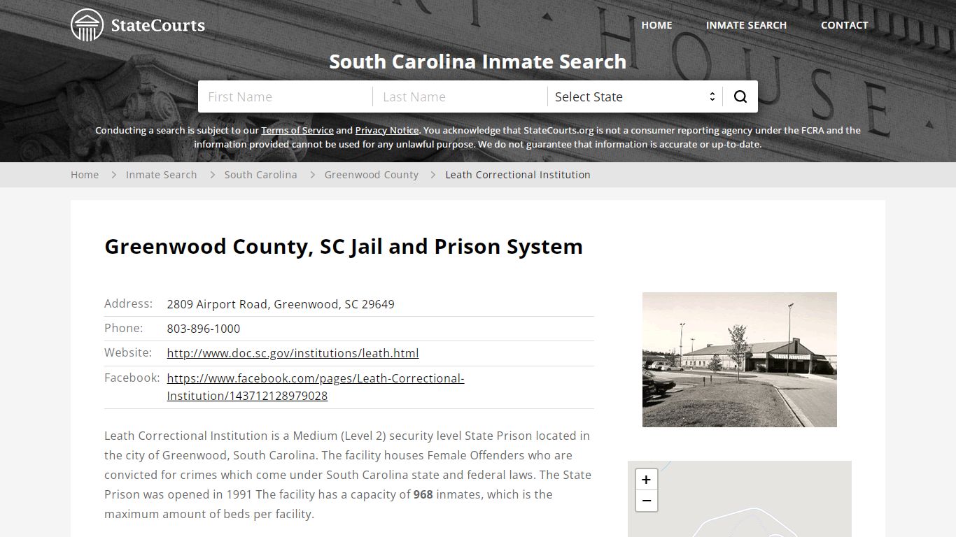 Leath Correctional Institution Inmate Records Search, South Carolina ...